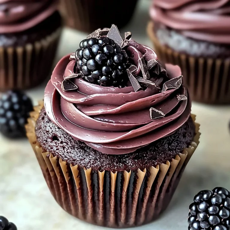 Dark Chocolate Blackberry Cupcakes: Indulge in a Decadent Dessert Delight