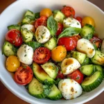 Easy Cucumber Mozzarella Salad