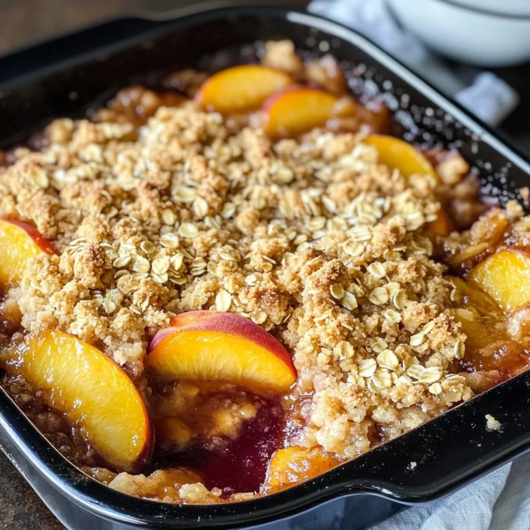 Easy Peach Crisp Recipe (Crispy & Juicy)