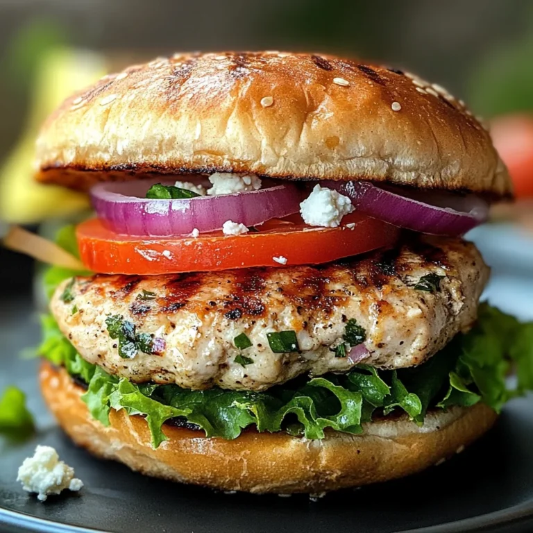 Greek Chicken Burgers