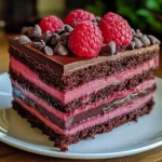 Heavenly Raspberry Chocolate Mousse Cake