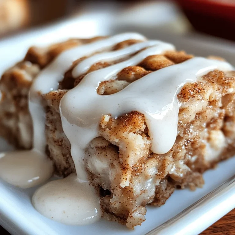 High-Protein Cinnamon Roll Baked Oatmeal