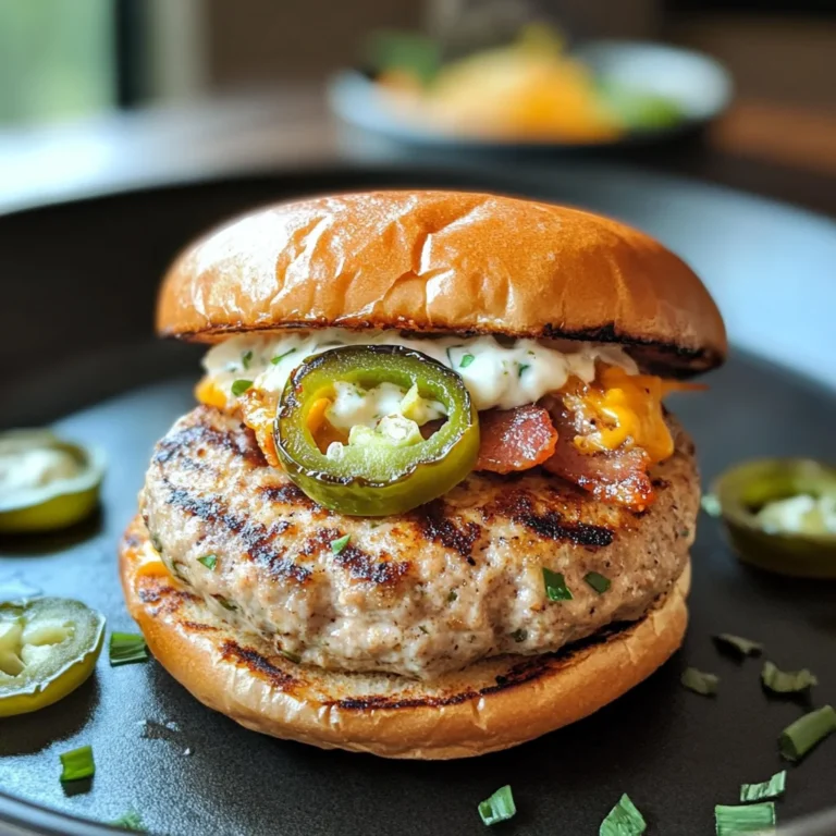 Jalapeño Popper Turkey Burgers