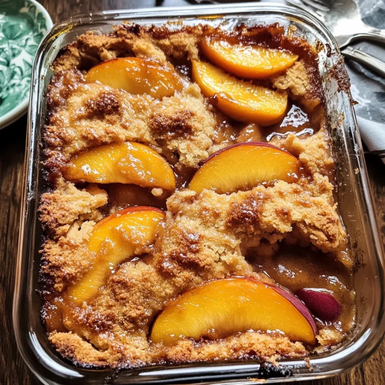Old School Easy Brown Sugar Peach Cobbler