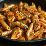 One-Pan Tangy Honey BBQ Chicken Penne