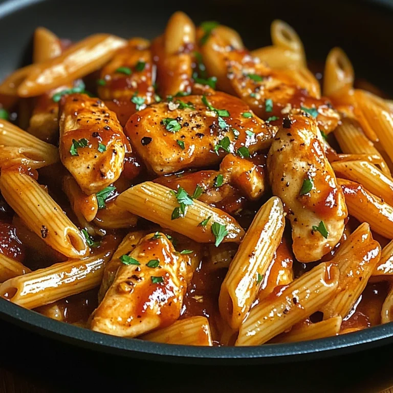 One-Pan Tangy Honey BBQ Chicken Penne