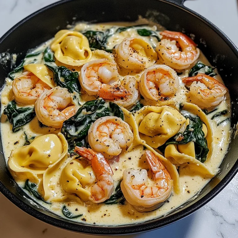 Shrimp Tortellini with Garlic Sauce