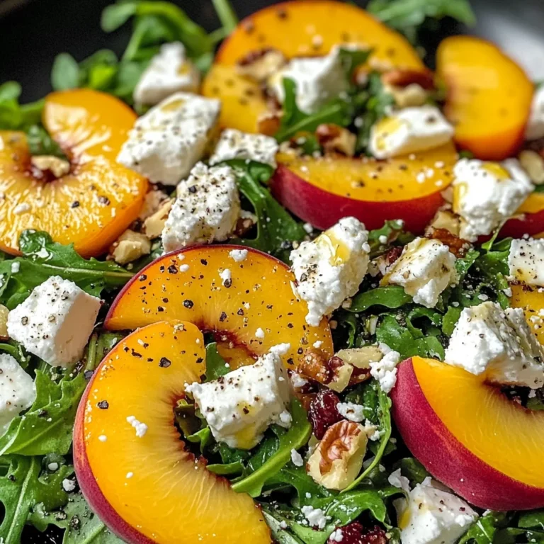 Simple Peach Feta Salad