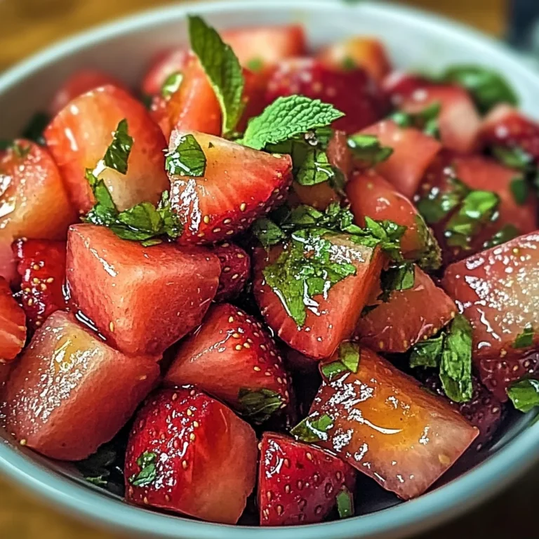 Strawberry Watermelon Salad with Refreshing Honey