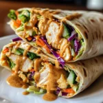 Thai Peanut Chicken Wraps