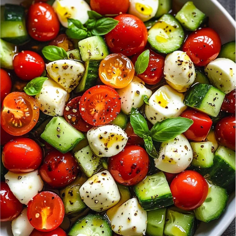 Tomato Cucumber Mozzarella Salad