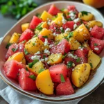 Watermelon Peach Salad – A Refreshing Gourmet Salad